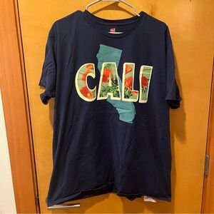 Mens hanes cali California tshirt xxl blue